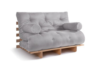 Sofa rozkładana 120x200 - Slim Basic Classic - Pascall Futon Gołębi Popiel