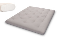 Materac 160x200 naturalny - Futon Pascall Slim Natural Szary