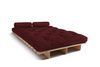 Sofa rozkładana 120x200 - Slim Exclusive Classic - Pascall Futon Bordowy