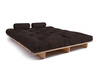 Sofa rozkładana 160x200 - Slim Basic Classic - Pascall Futon Brązowy