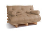 Sofa rozkładana 140x200 - Slim Exclusive Classic - Pascall Futon Beżowy