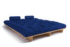 Sofa rozkładana 180x200 - Slim Exclusive Classic - Pascall Futon Modrakowy