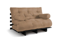 Sofa rozkładana 120x200 - Slim Exclusive Black - Pascall Futon Beżowy