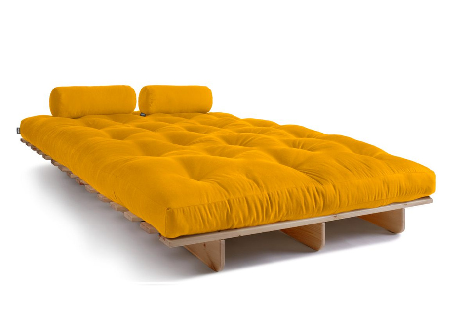 Sofa rozkładana 140x200 - Slim Exclusive Classic - Pascall Futon Miodowy