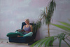 Materac Składany 90x200 z lateksem - Futon Pascall Flex Latex Modrakowy