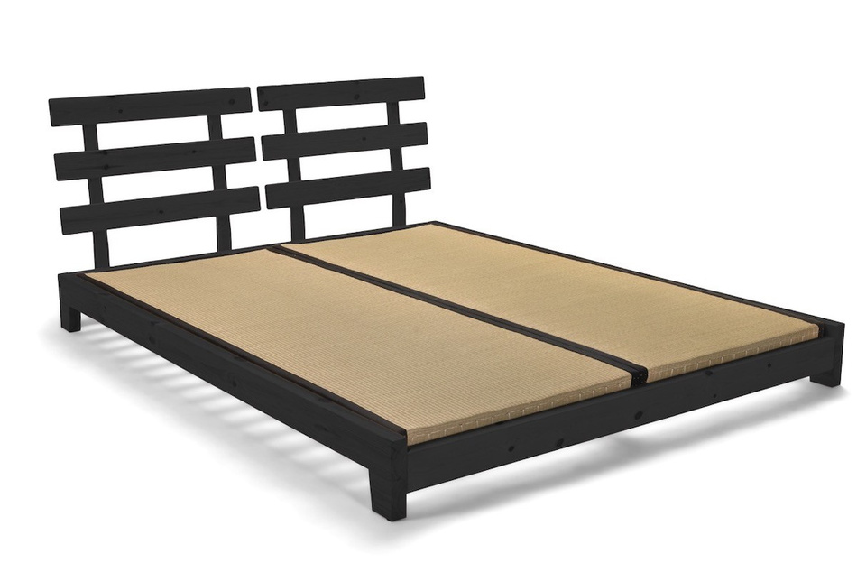 Pascall Łóżko Drewniane 90x200 - Aisha Exclusive Black Tatami