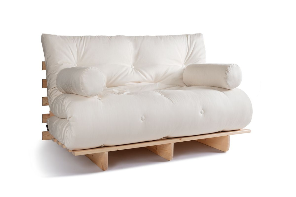 Sofa rozkładana 140x200 - Slim Exclusive Classic - Pascall Futon Ecru