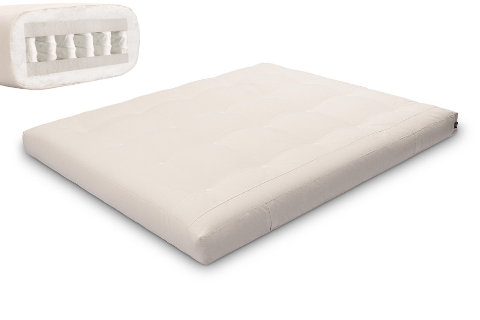 Materac 160x200 - Futon Hybrid Pocket H3 - Pascall Ecru