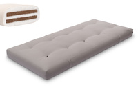 Futon Pascall Medium Duo Coco - Materac 90x200 Szary - naturalny z kokosem