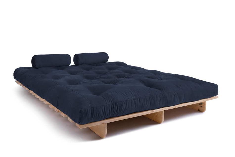 Sofa rozkładana 160x200 - Slim Comfort Classic - Pascall Futon Granatowy
