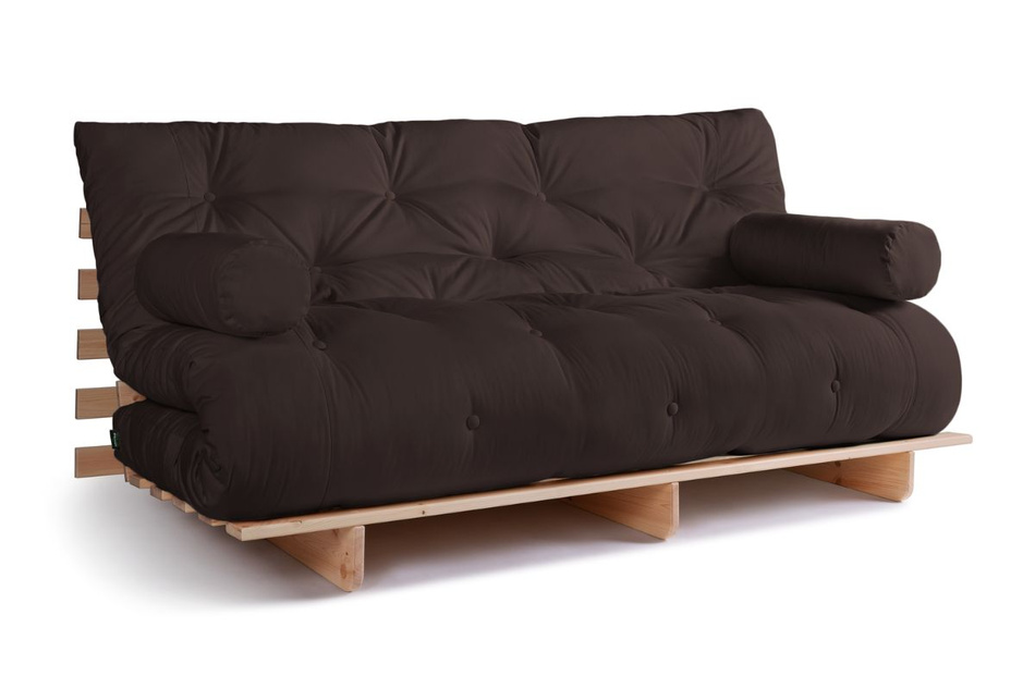 Sofa rozkładana 180x200 - Slim Basic Classic - Pascall Futon Brązowy