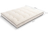Materac 200x200 naturalny z wełną, kokosem i 2x lateks - Futon Pascall Comfort Wool Kedro Ecru