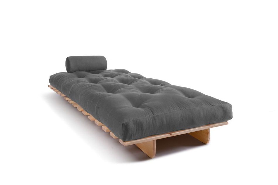 Sofa rozkładana 90x200 - Slim Exclusive Classic - Pascall Futon Szary
