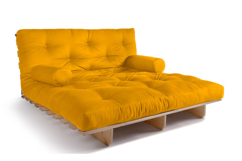 Sofa rozkładana 140x200 - Slim Exclusive Classic - Pascall Futon Miodowy