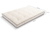 Materac 120x200 naturalny z lateksem i 2x kokosem - Futon Pascall Comfort Relax Hard Kedro Ecru