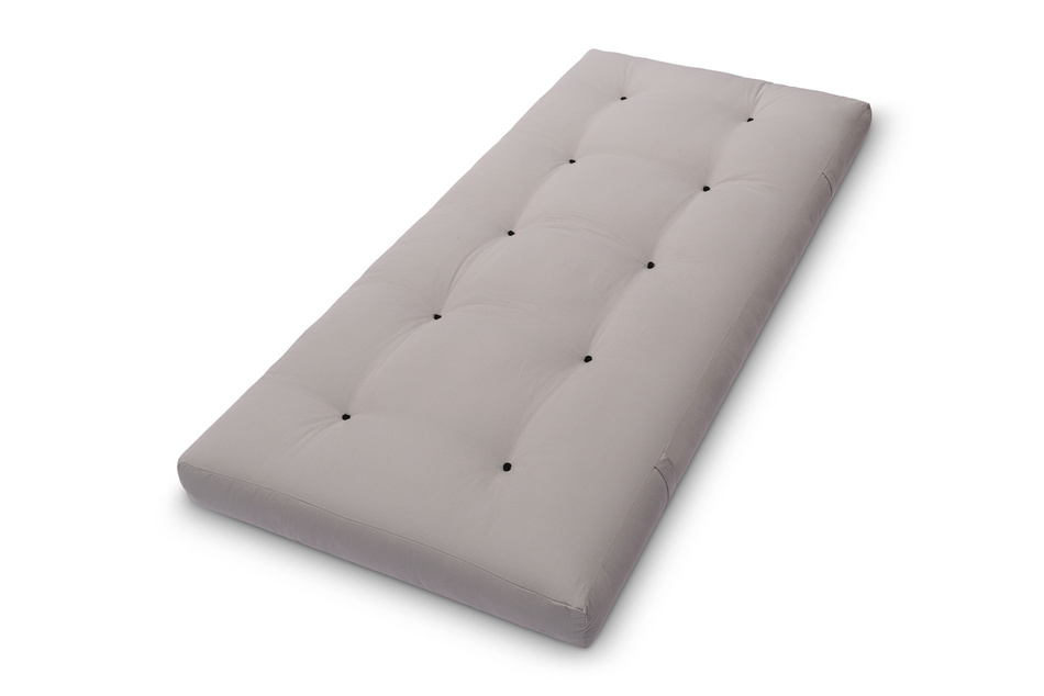 Materac 90x200 naturalny z wełną, kokosem i 2x lateks - Futon Pascall Comfort Wool Szary