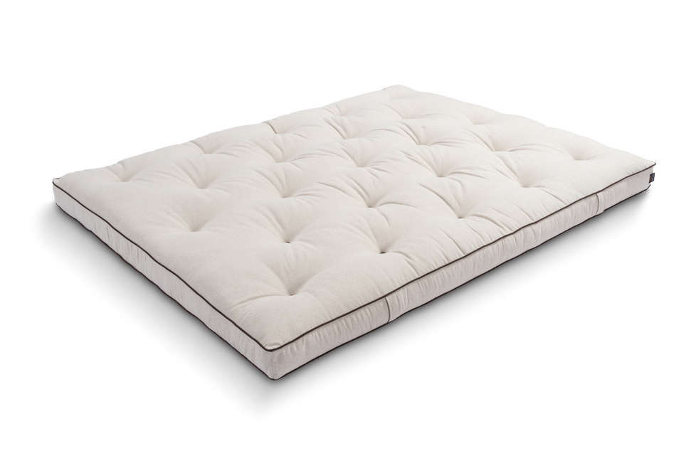 Materac 180x200 naturalny z lateksem - Futon Pascall Slim Duo Latex Kedro Len