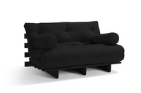 Sofa rozkładana 160x200 - Slim Exclusive Black - Pascall Futon Czarny