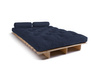 Sofa rozkładana 120x200 - Slim Exclusive Classic - Pascall Futon Granatowy