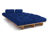 Sofa rozkładana 140x200 - Slim Exclusive Classic - Pascall Futon Modrakowy