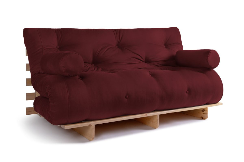 Sofa rozkładana 160x200 - Slim Exclusive Classic - Pascall Futon Bordowy
