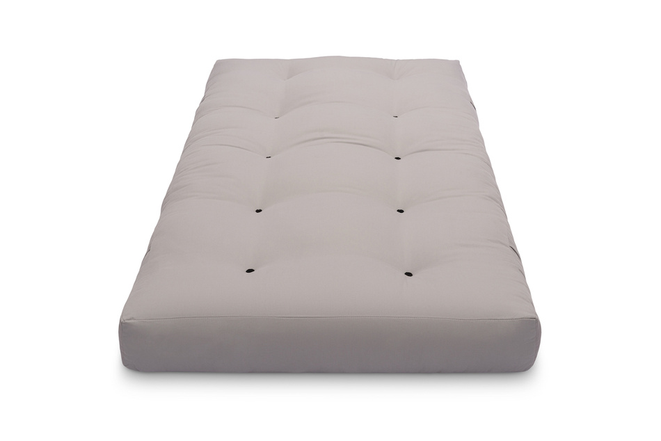 Materac 90x200 naturalny z wełną, lateksem i 2x kokosem - Futon Pascall Comfort Wool Hard Szary