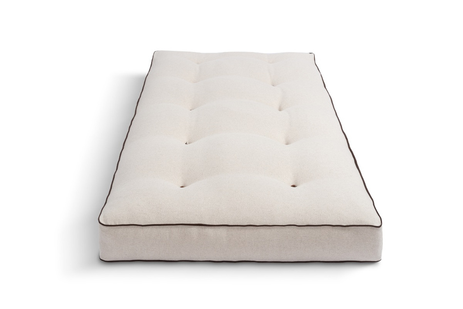 Materac 90x200 naturalny z lateksem - Futon Pascall Medium Duo Latex Kedro Len