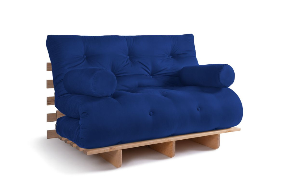 Sofa rozkładana 120x200 - Slim Exclusive Classic - Pascall Futon Modrakowy