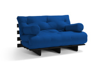 Sofa rozkładana 140x200 - Slim Basic Black - Pascall Futon Modrakowy