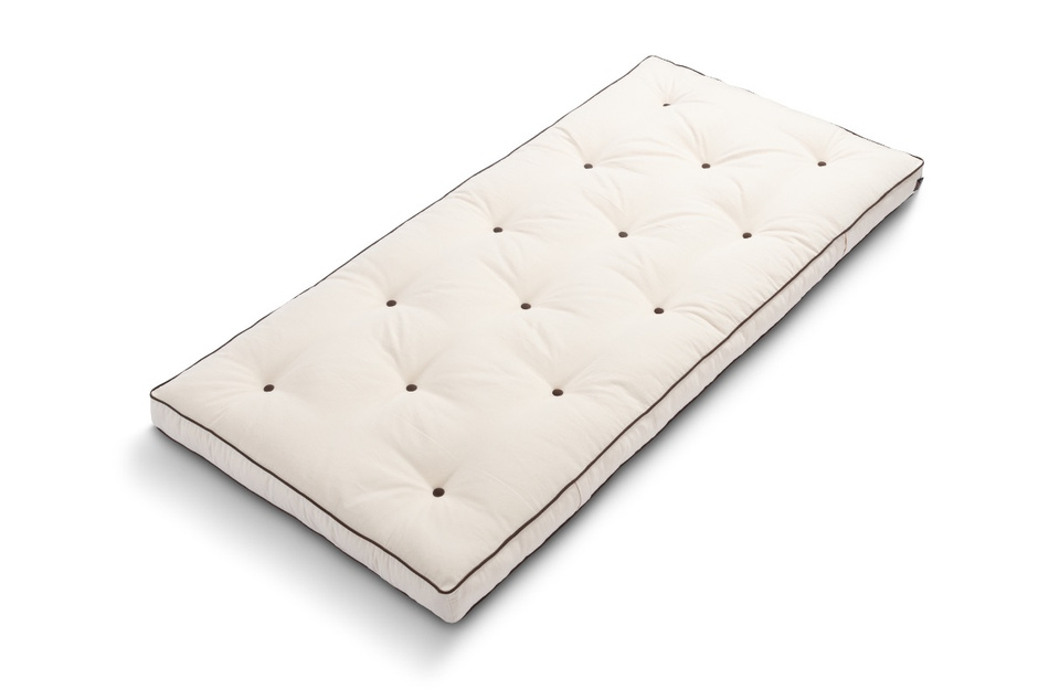 Materac 90x200 naturalny z lateksem - Futon Pascall Slim Duo Latex Kedro Ecru