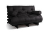 Sofa rozkładana 140x200 - Slim Comfort Black - Pascall Futon Czarny
