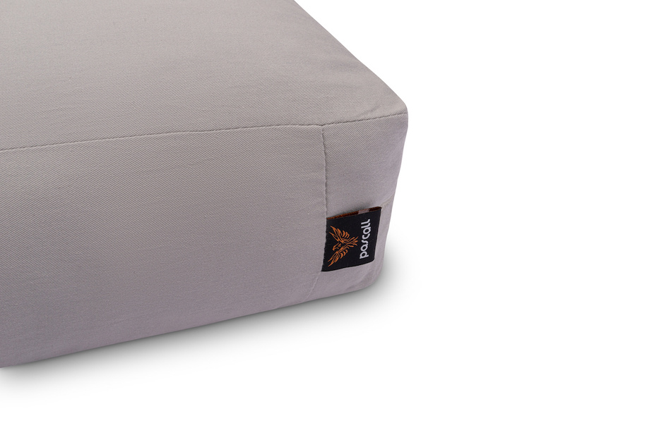 Materac 90x200 naturalny z wełną, lateksem i 2x kokosem - Futon Pascall Comfort Wool Hard Szary