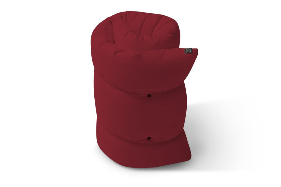 Futon Pascall Travel Natural - Materac 90x200 Bordowy - naturalny