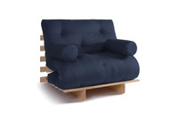 Sofa rozkładana 90x200 - Slim Comfort Classic - Pascall Futon Granatowy