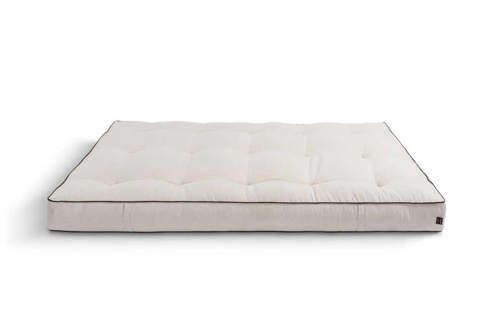 Materac 120x200 naturalny z lateksem - Futon Pascall Comfort Trio Latex Wool Kedro Len