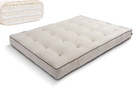 Materac 200x200 naturalny z lateksem - Futon Pascall Comfort Trio Latex Wool Kedro Len