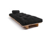 Sofa rozkładana 90x200 - Slim Exclusive Classic - Pascall Futon Czarny