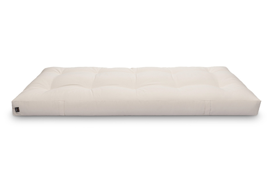 Materac 90x200 naturalny z wełną, kokosem i 2x lateks - Futon Pascall Comfort Wool Ecru