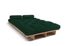 Sofa rozkładana 120x200 - Slim Exclusive Classic - Pascall Futon Butelkowa Zieleń