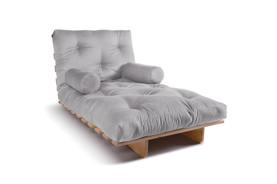 Sofa rozkładana 90x200 - Slim Basic Classic - Pascall Futon Gołebi Popiel
