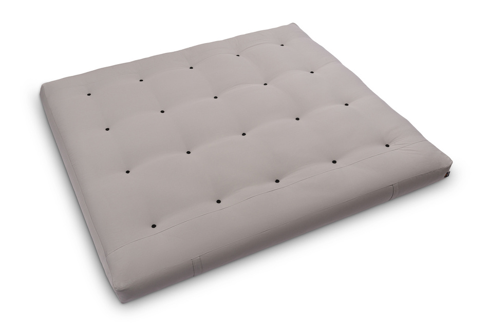 Futon Pascall Medium Latex - Materac 180x200 Szary - naturalny z lateksem