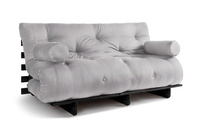 Sofa rozkładana 160x200 - Slim Exclusive Black - Pascall Futon Gołębi Popiel