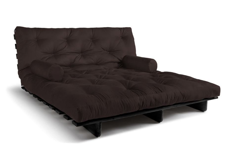 Sofa rozkładana 180x200 - Slim Comfort Black - Pascall Futon Brązowy