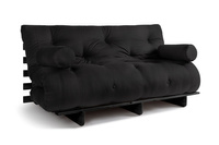 Sofa rozkładana 160x200 - Slim Comfort Black - Pascall Futon Czarny