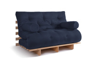 Sofa rozkładana 120x200 - Slim Comfort Classic - Pascall Futon Granatowy
