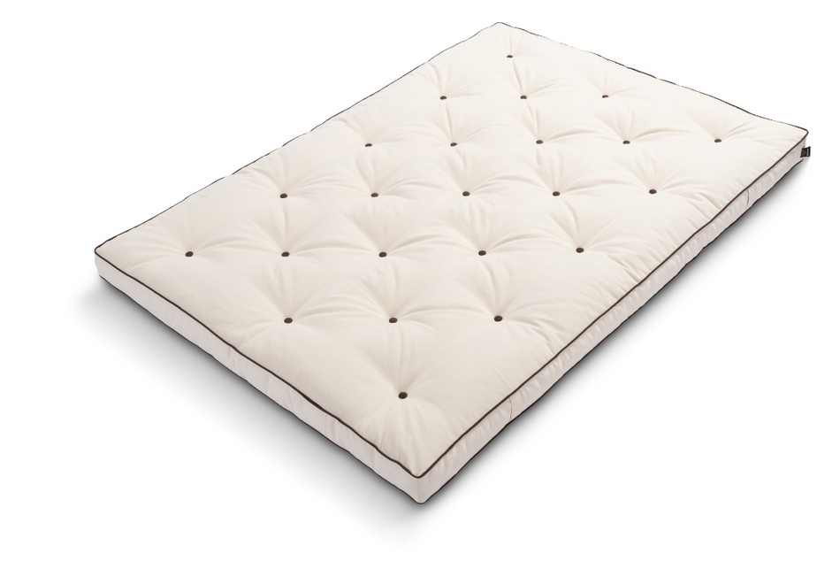 Materac 140x200 naturalny z lateksem - Futon Pascall Slim Duo Latex Kedro Ecru
