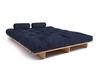 Sofa rozkładana 160x200 - Slim Exclusive Classic - Pascall Futon Granatowy