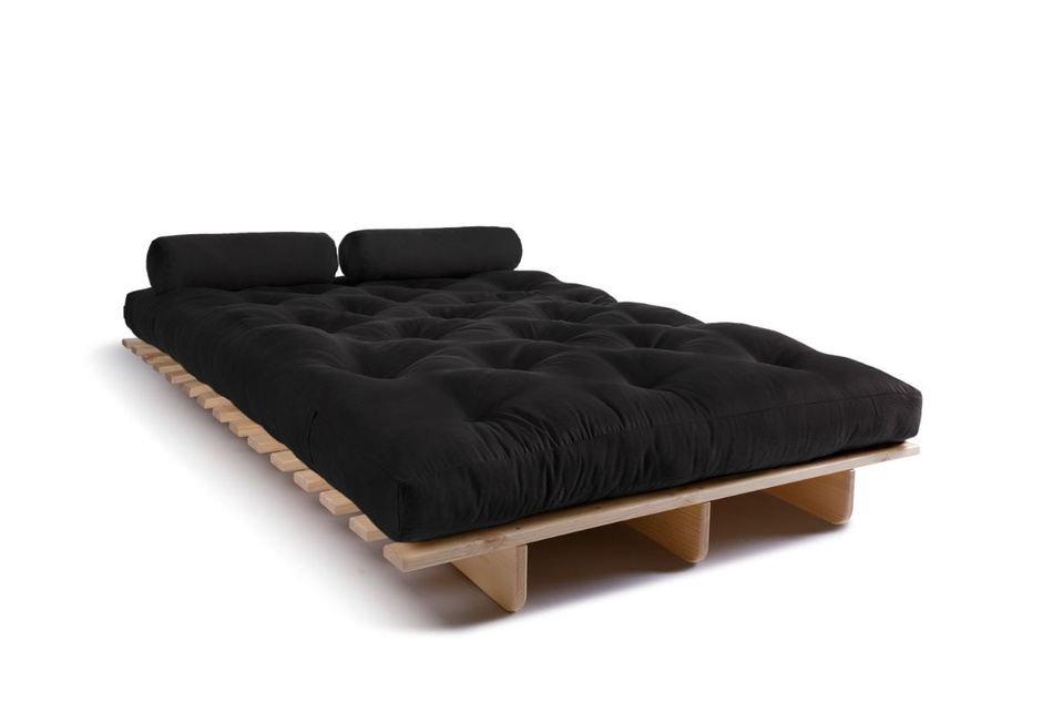 Sofa rozkładana 120x200 - Slim Exclusive Classic - Pascall Futon Czarny