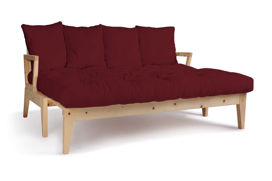 Sofa rozkładana 200 cm - Sakura - Pascall Futon Bordowy