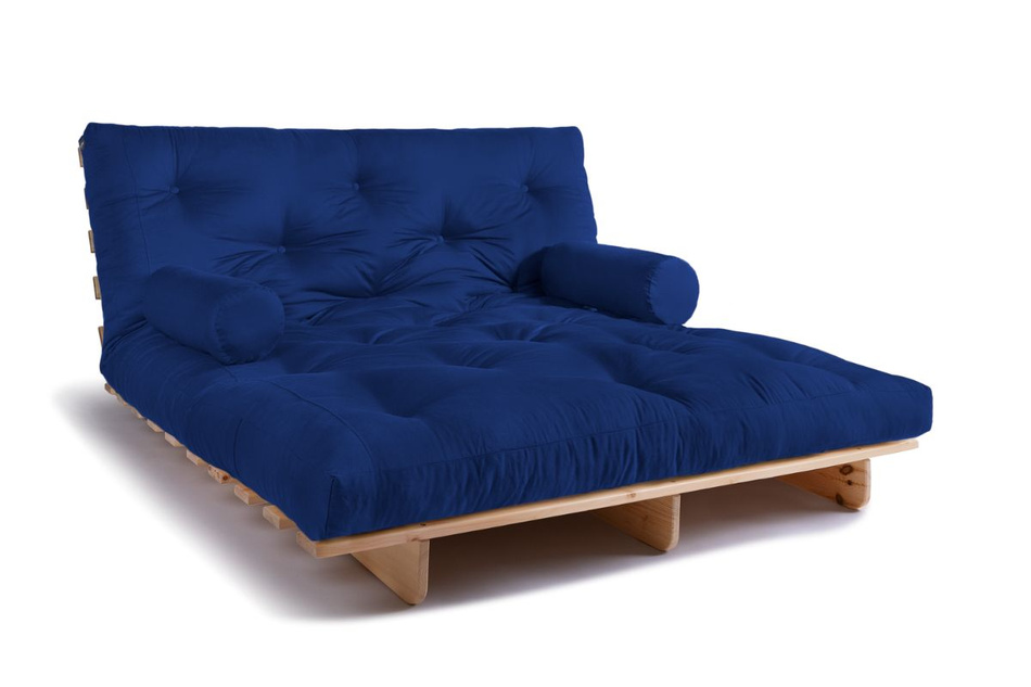 Sofa rozkładana 160x200 - Slim Exclusive Classic - Pascall Futon Modrakowy